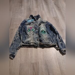 Track 23  Denim Jacket with Graphic Patches